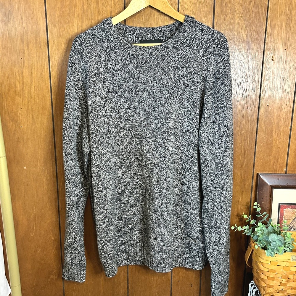 Vintage Croft & Barrow Mens Large Sweater Crew Neck 100% Cotton Knit Pullover